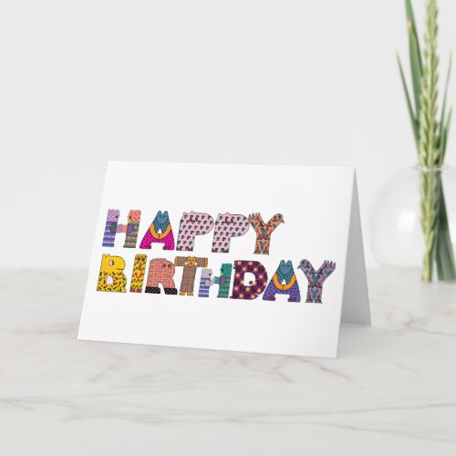Happy Birthday Word Cloud Card