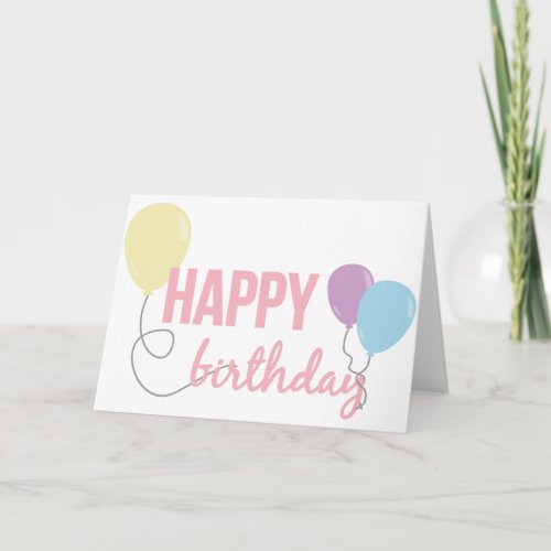 Happy Birthday Word Cloud Card