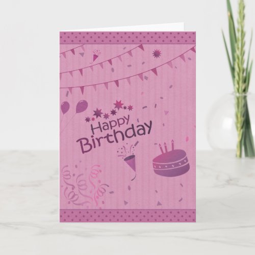 Happy Birthday Word Cloud Card