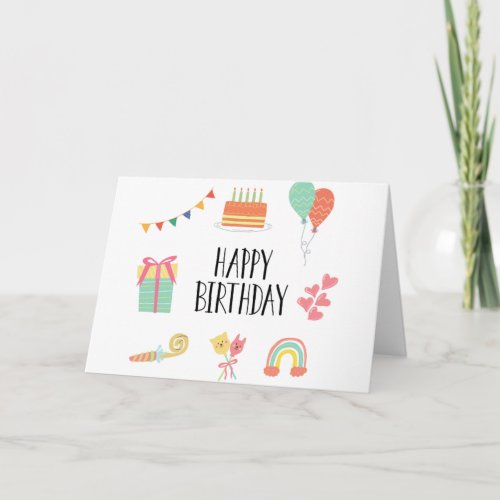 Happy Birthday Word Cloud Card