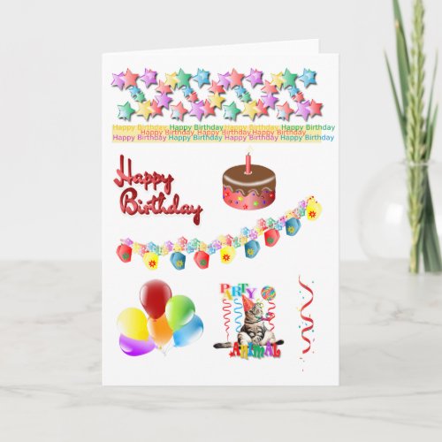 Happy Birthday Word Cloud Card