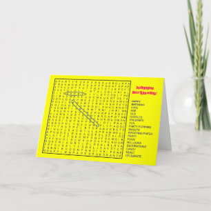 HAPPY BIRTHDAY Word Search Card