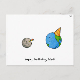 "Happy Birthday, World" - Rosh Hashanah Holiday Postcard