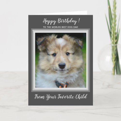 Happy Birthday Worlds Best Dog Dad Frame Pet Photo Card