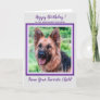 Happy Birthday Worlds Best Dog Mom Purpl Pet Photo Card