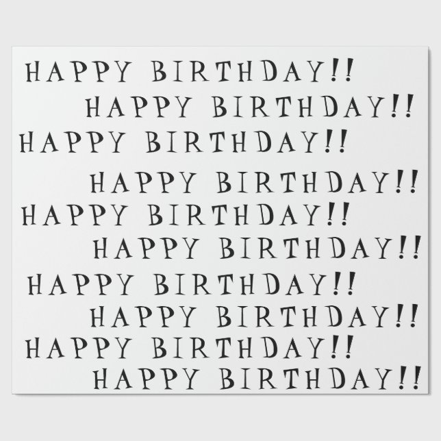 Happy birthday wrapping paper (Flat)