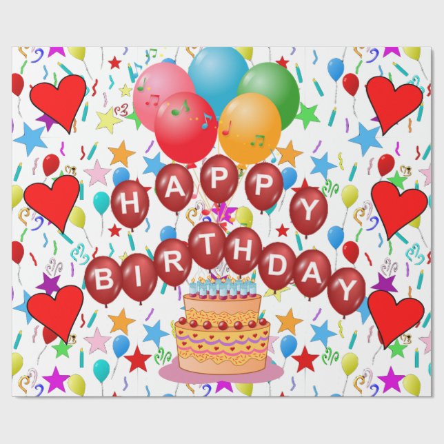 Happy Birthday! Wrapping Paper (Flat)