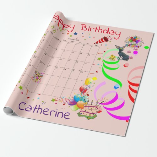 Happy Birthday Wrapping Paper February 2022