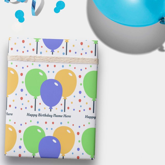 Happy Birthday Wrapping Paper with Colored Balloon (Happy Birthday Wrapping Paper with Colored Balloon)
