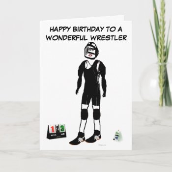 Happy Birthday Wrestler Card by Graphix_Vixon at Zazzle
