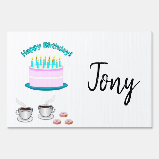 Happy Birthday Yard Sign (Back)