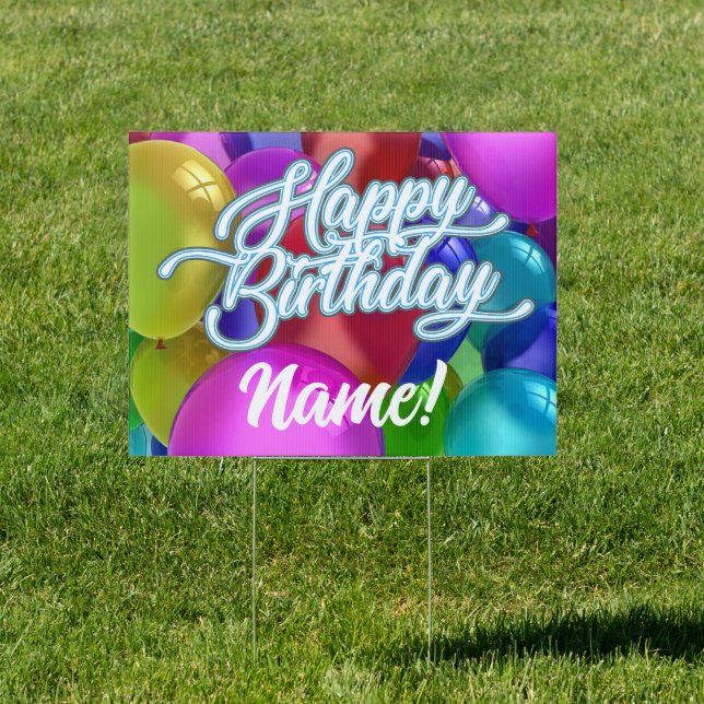 Happy Birthday Yard Sign (Insitu)