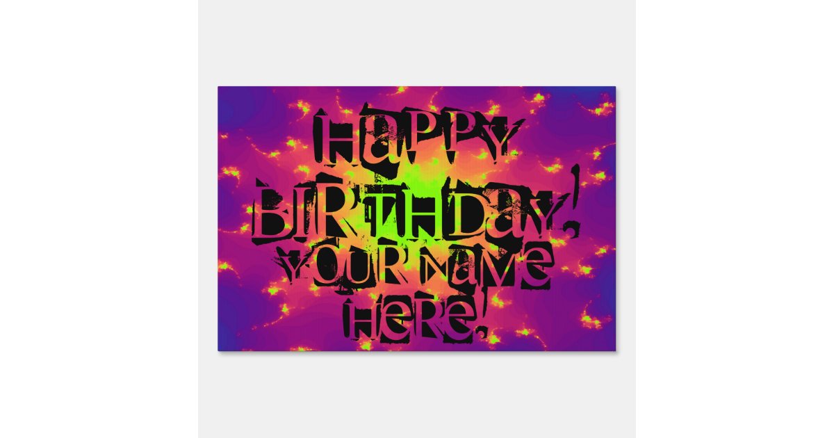Happy Birthday! Yard Sign Zazzle