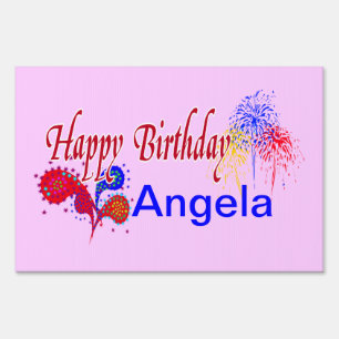 Happy Birthday Yard Sign Personalized