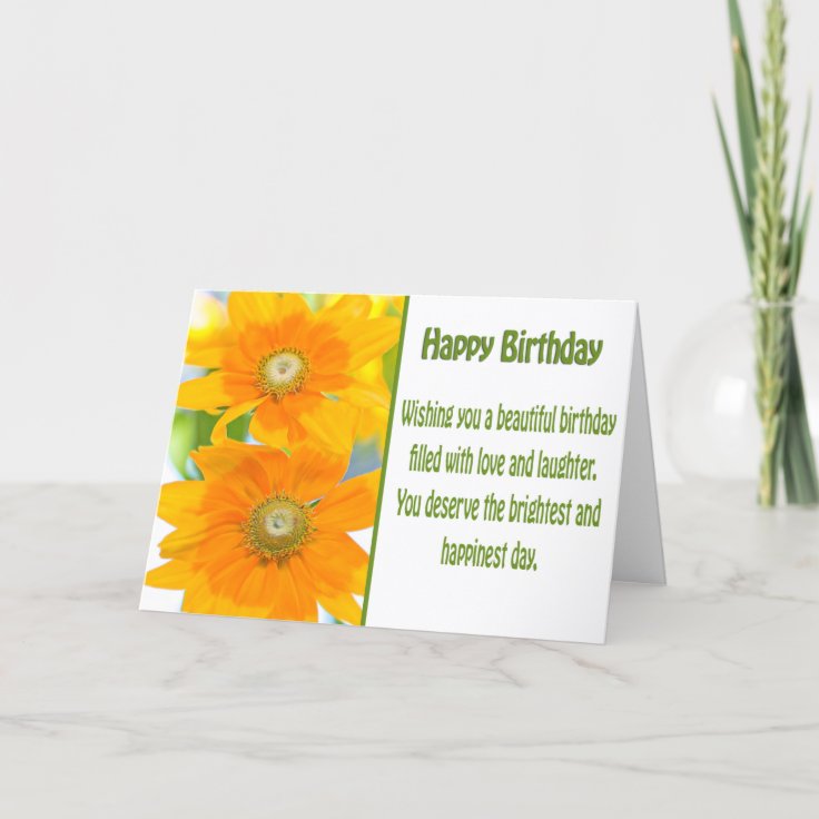 Happy Birthday Yellow Daisies Card Zazzle