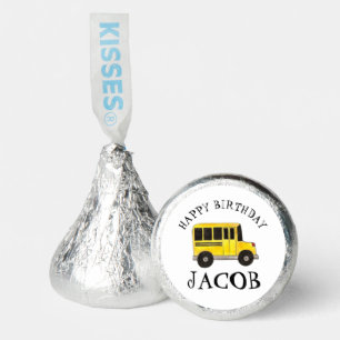 Happy Birthday Yellow School Bus Teacher Education Hershey®'s Kisses®