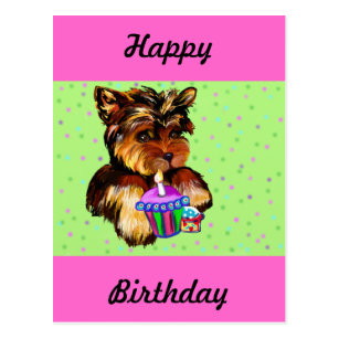 Happy Birthday Yorkie Pet Gifts On Zazzle