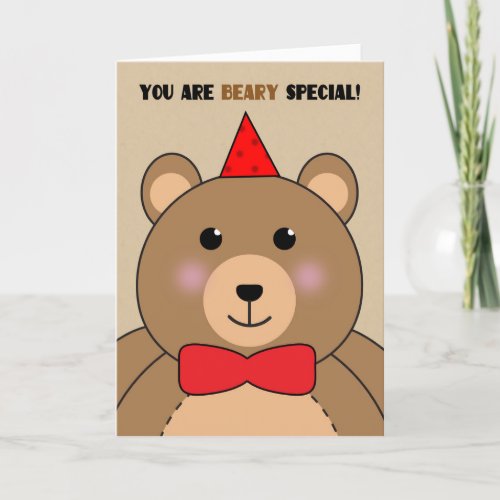 Happy Birthday You are Special Teddy Bear Holiday Card