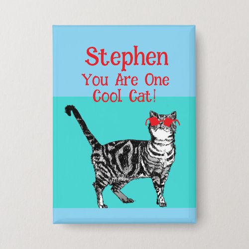 Happy Birthday You Cool Tabby Cat Mens Husband