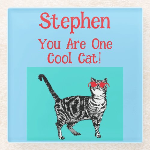 Happy Birthday You Cool Tabby Cat Mens Husband
