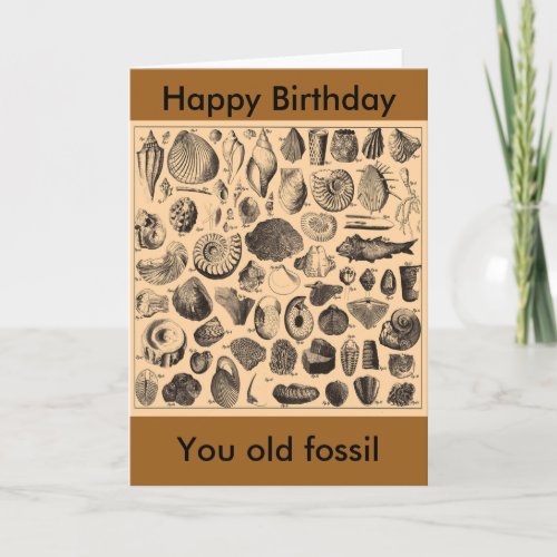 Happy birthday you old fossil card