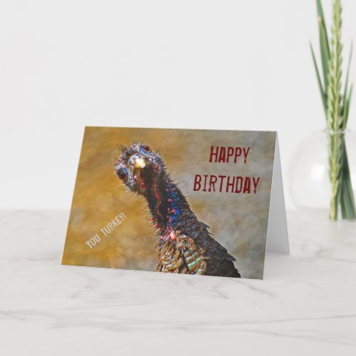 Happy Birthday You Turkey Crazy Bird Card