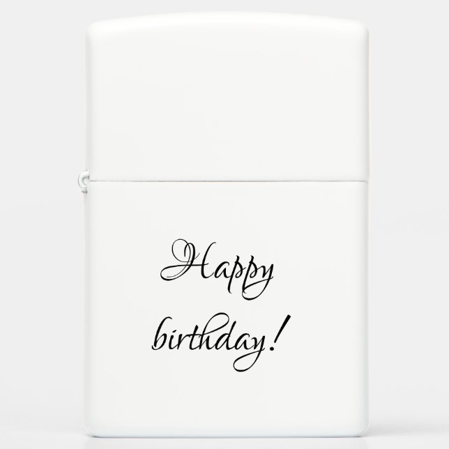 Happy birthday zippo lighter (Front)