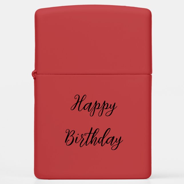 Happy Birthday Zippo Lighter (Front)