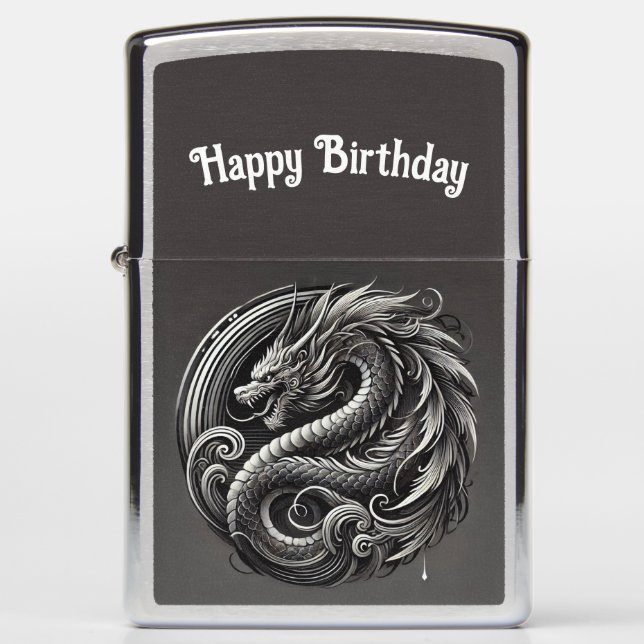 Happy Birthday Zippo Lighter (Front)