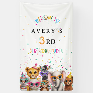 HAPPY BIRTHDAY! Zoo Kids Birthday Banner