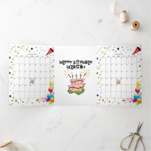 Happy BirthdayCard November 2022 Calendar Trifold 