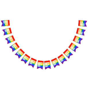 Happy Birthgay Bunting Flags