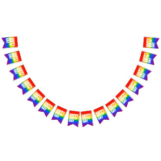 Happy Birthgay Bunting Flags