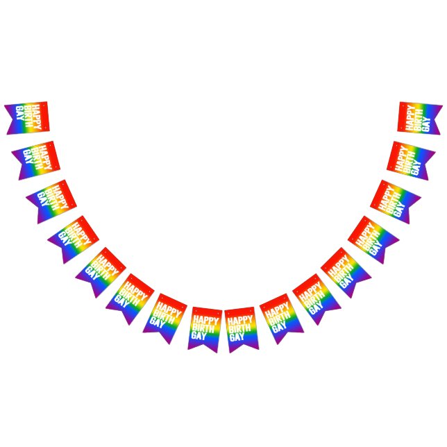 Happy Birthgay Bunting Flags (All)