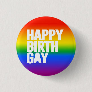 Happy Birthgay Button