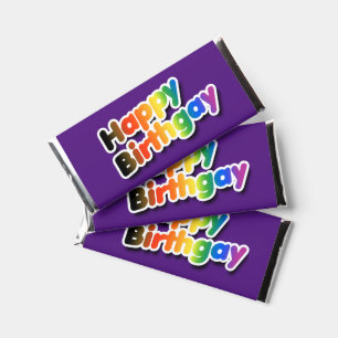 Happy Birthgay Hershey Bar Favors