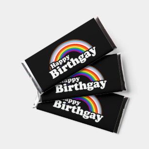 Happy Birthgay Hershey Bar Favors