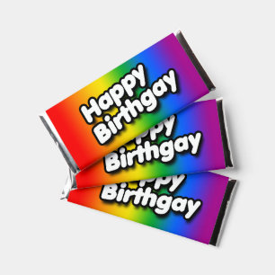 Happy Birthgay Hershey Bar Favors