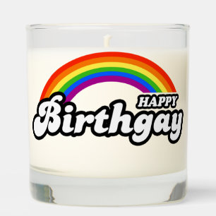 Happy Birthgay LGBTQ Humor Scented Candle