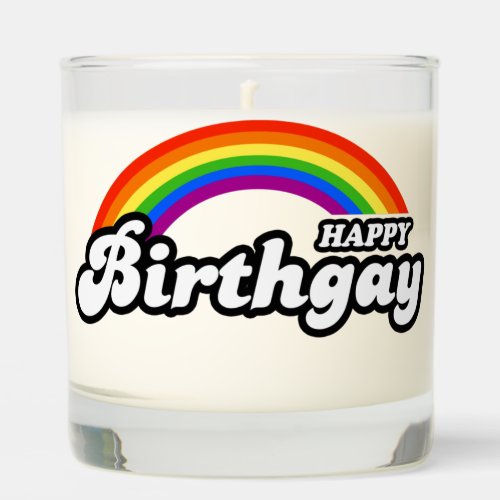 Happy Birthgay LGBTQ Humor Scented Candle