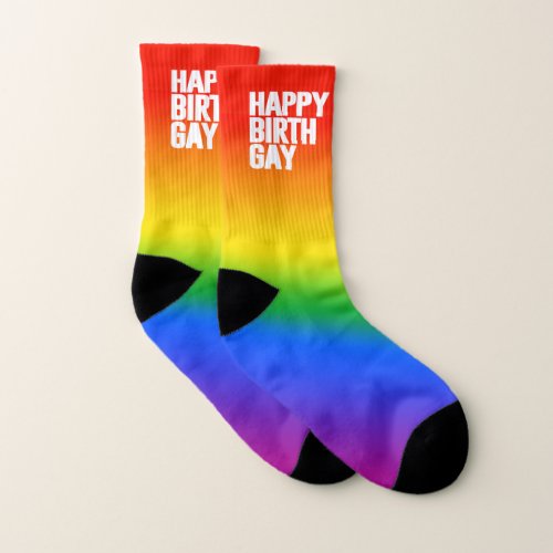 Happy Birthgay Socks