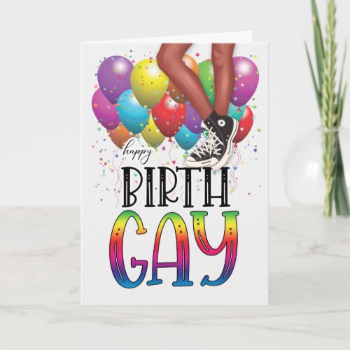 Happy BirthGAY Teen African American Birthday