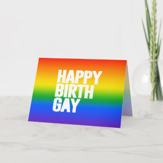Happy Birthgay Thank You Card