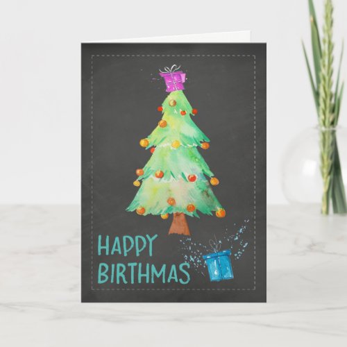 Happy Birthmas Birthday on Christmas Birthday Card