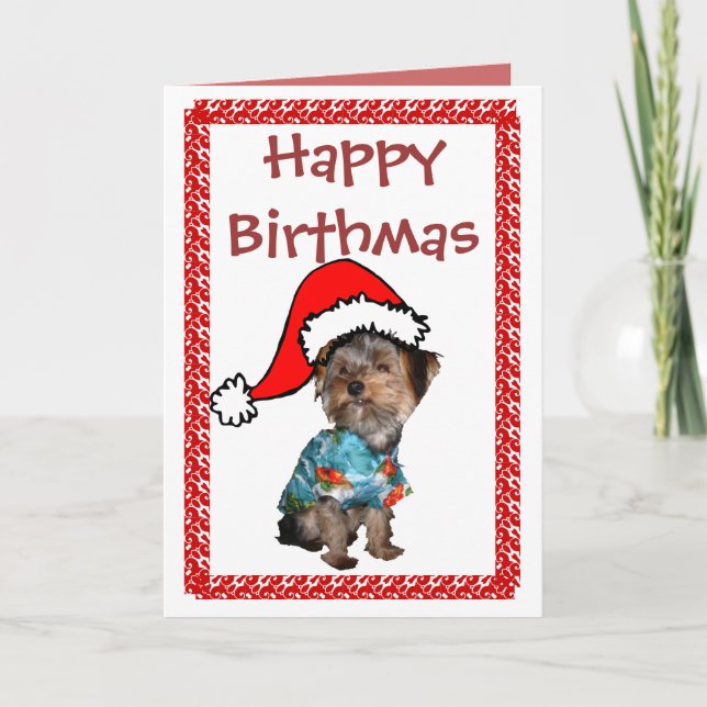 Happy Birthmas Greeting Card (Front)