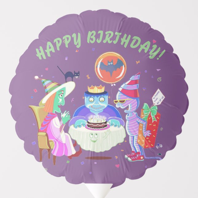 Happy Birtthday Frankie (purple balloon) Balloon (Front)