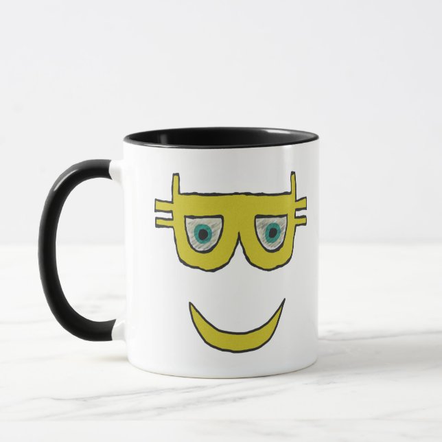 Happy Bitcoin Symbol Smile Mug (Left)
