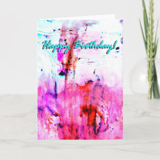 Happy Bithday frosting art card