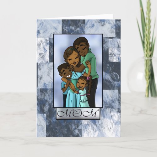 Happy Black Family Mothers Day Card