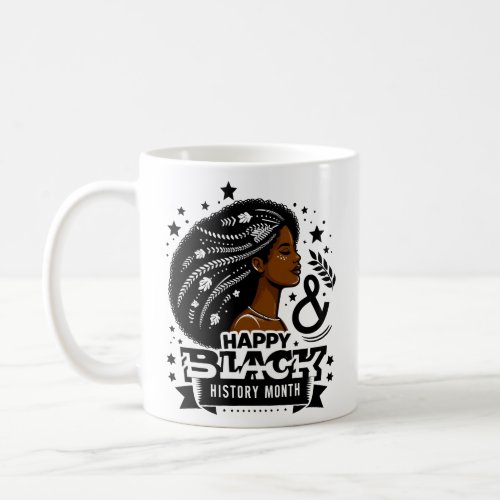 Happy Black History Month African Map Graphic Hood Coffee Mug